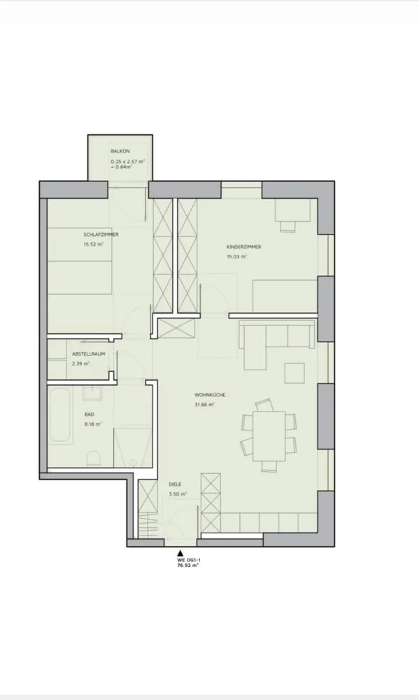 4 room apartment with 77 m² in Wuppertal – Photo 2