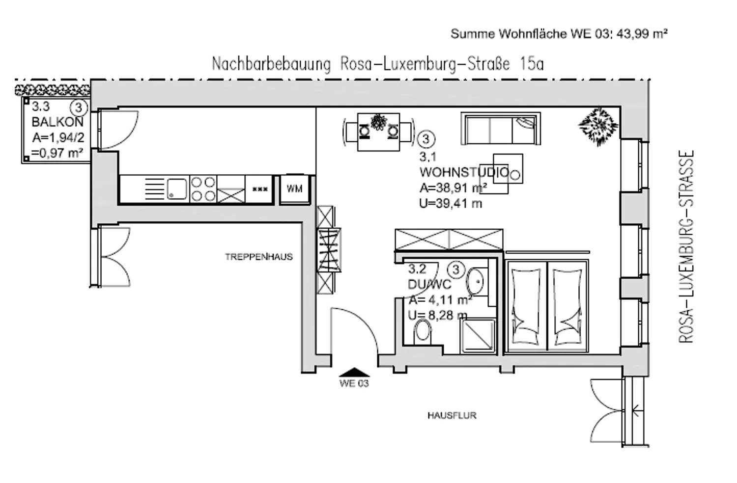 1 Zimmer Wohnung mit 44 m² in Leipzig – Bild 5