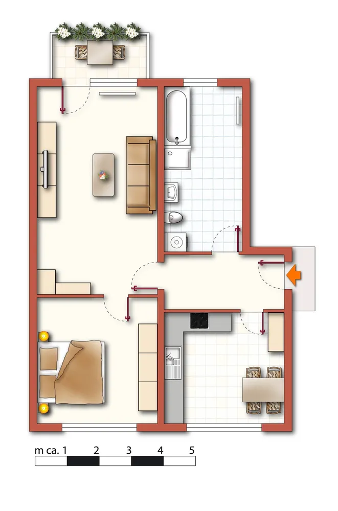 2 Zimmer Wohnung mit 59 m² in Wurzen – Bild 5