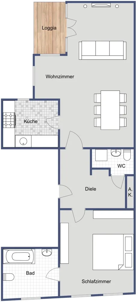 2 Zimmer Wohnung mit 75 m² in Düsseldorf – Bild 12