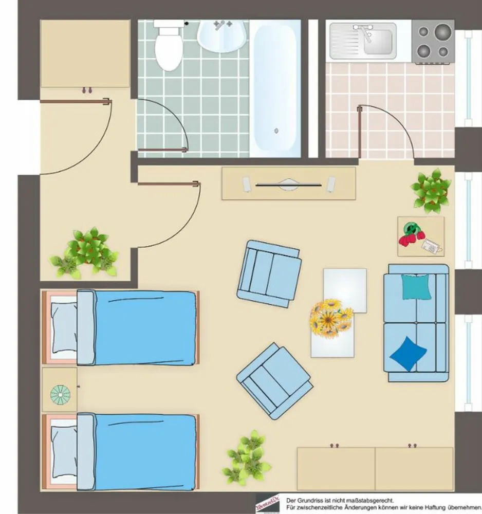 1 Zimmer Wohnung mit 29 m² in Hamburg – Bild 2