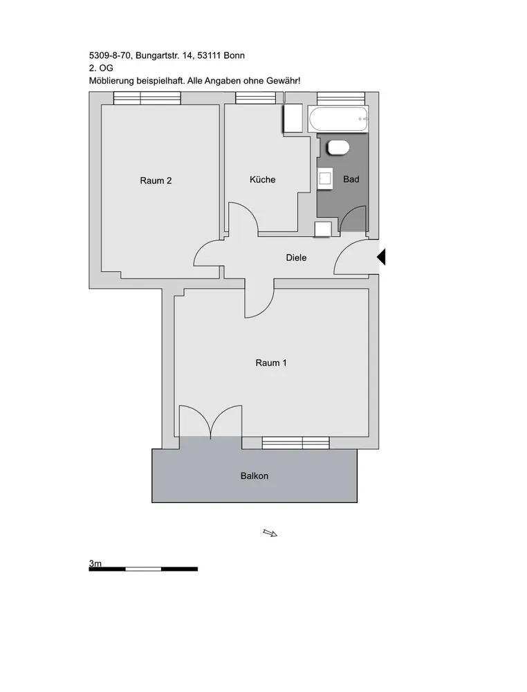 2 room apartment with 57 m² in Bonn – Photo 7