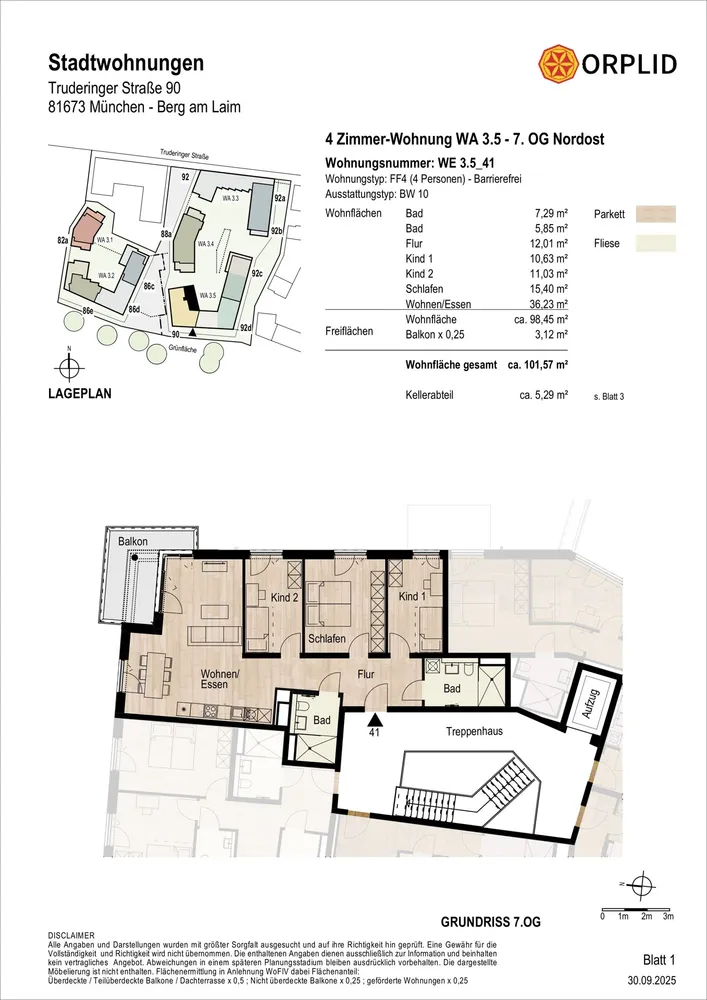 4 Zimmer Wohnung mit 102 m² in München – Bild 3