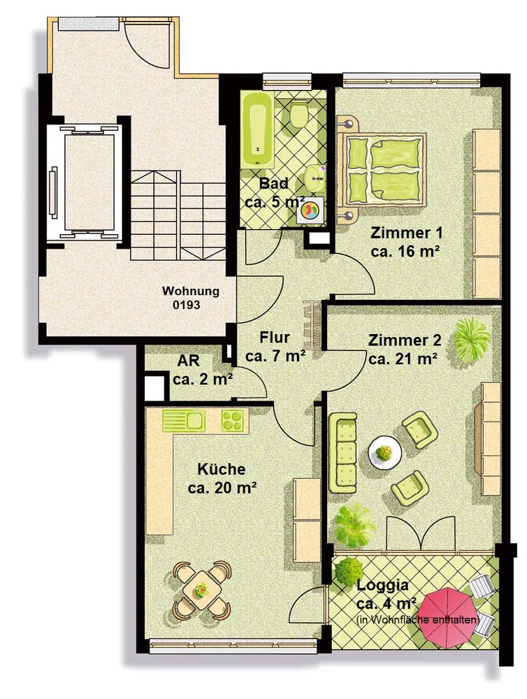 2 room apartment with 76 m² in Berlin – Photo 3