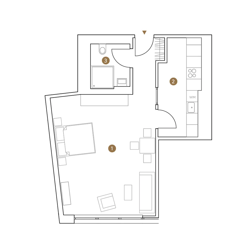 1 room apartment with 53 m² in Bremen – Photo 7
