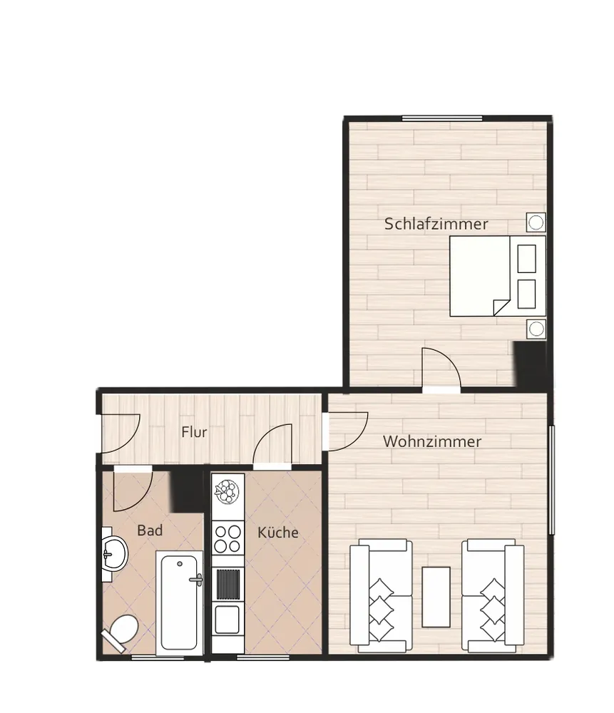2 Zimmer Wohnung mit 49 m² in Plauen – Bild 7