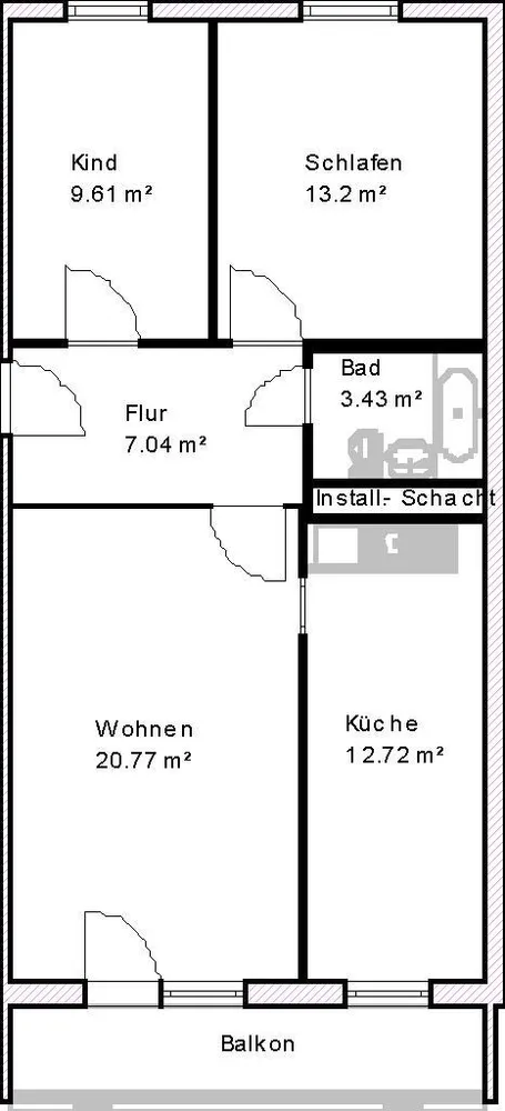 3 room apartment with 69 m² in Magdeburg – Photo 2