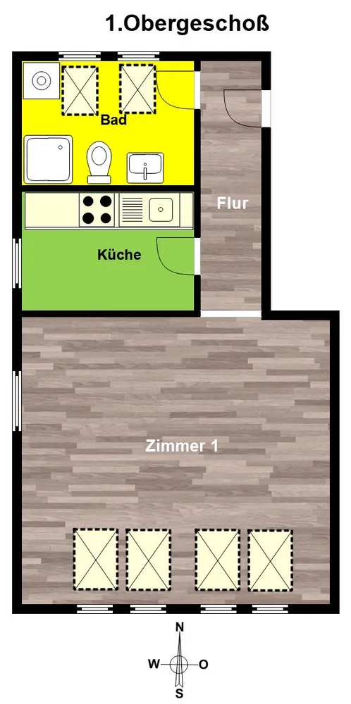 1 room apartment with 41 m² in Berlin – Photo 12