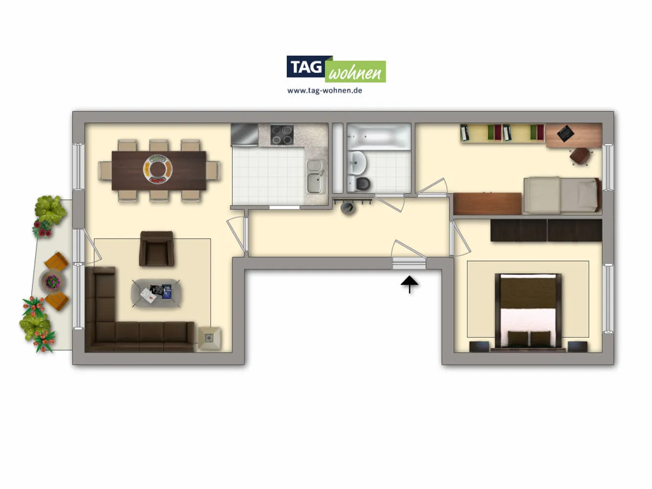 3 room apartment with 59 m² in Gotha – Photo 5