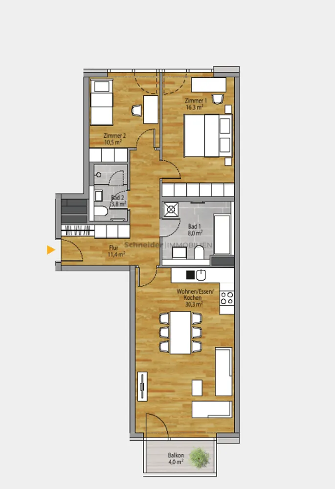 3 Zimmer Wohnung mit 84 m² in Berlin – Bild 3