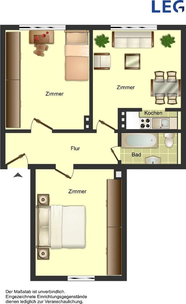 2 Zimmer Wohnung mit 42 m² in Solingen – Bild 2