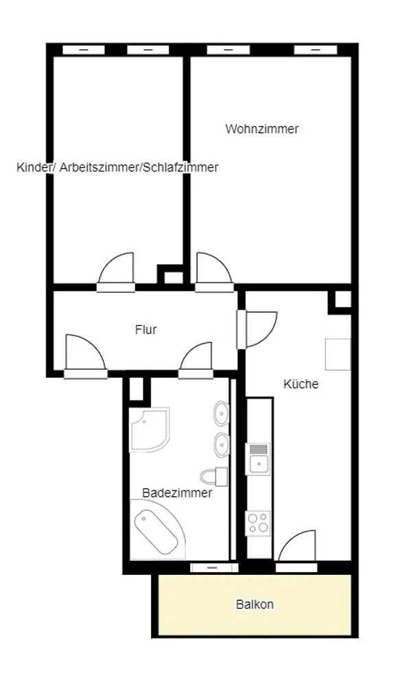 2 room apartment with 65 m² in Leipzig – Photo 3