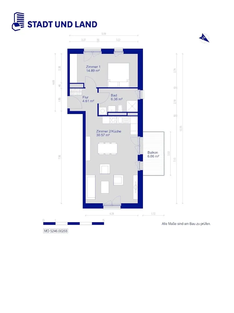 2 room apartment with 60 m² in Berlin – Photo 6