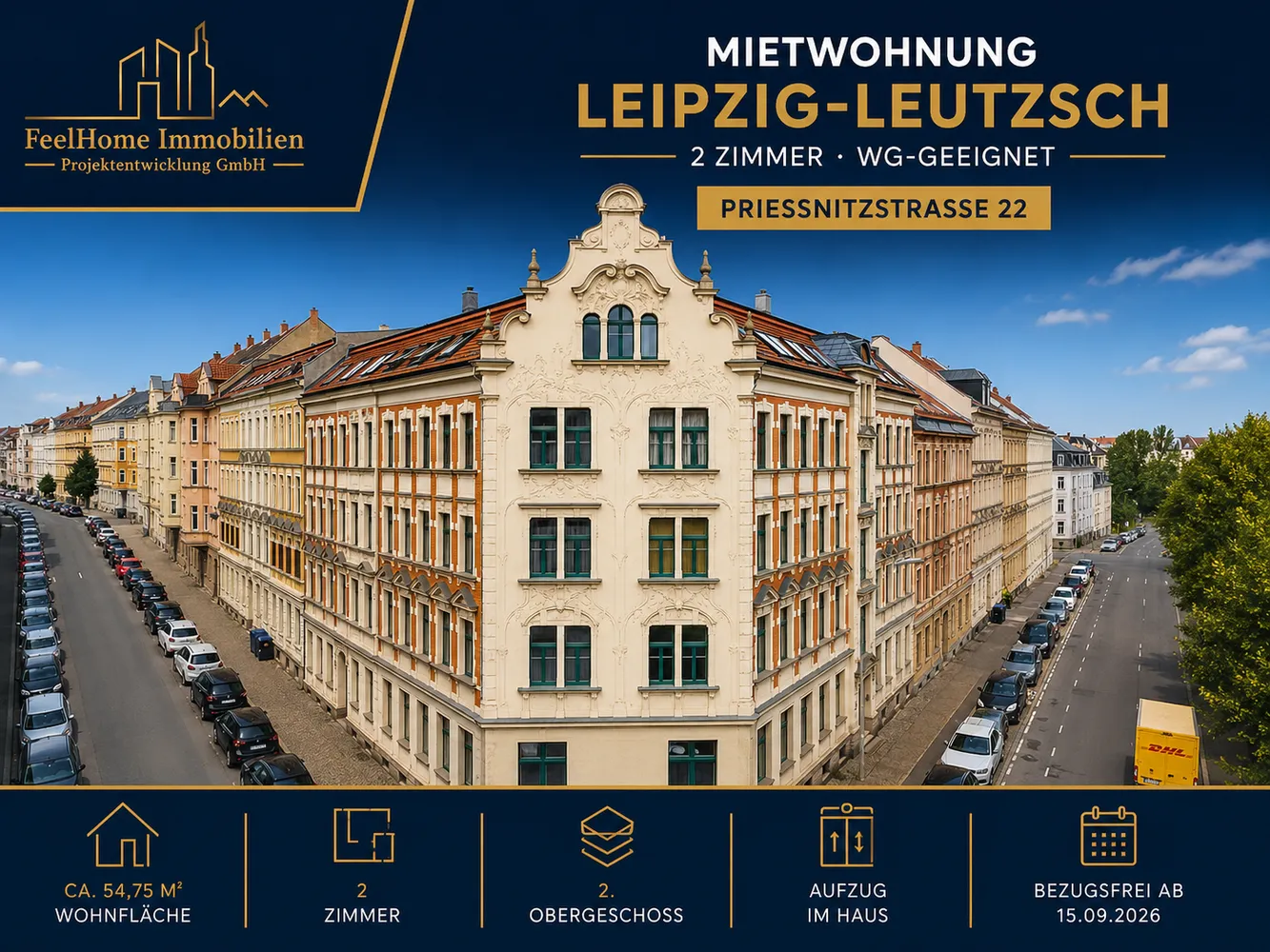 2 Zimmer Wohnung mit 55 m² in Leipzig – Bild 1