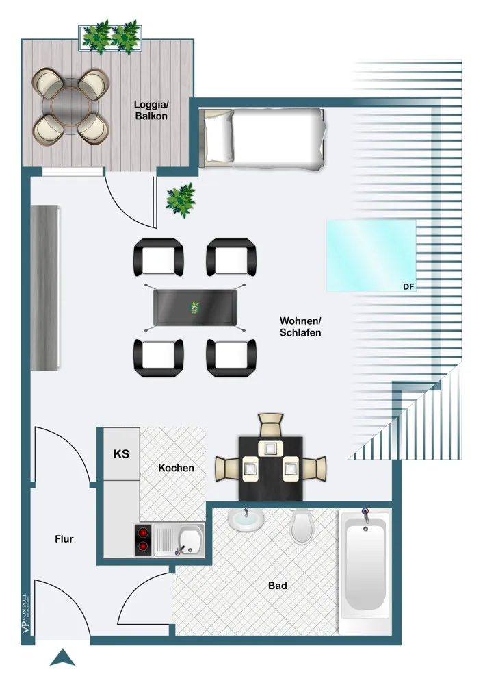 1 Zimmer Wohnung mit 44 m² in Dortmund – Bild 9