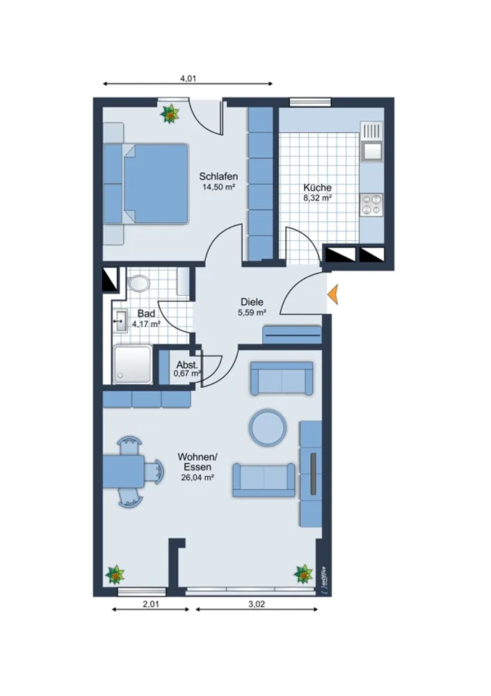 2 Zimmer Wohnung mit 56 m² in Krefeld – Bild 10