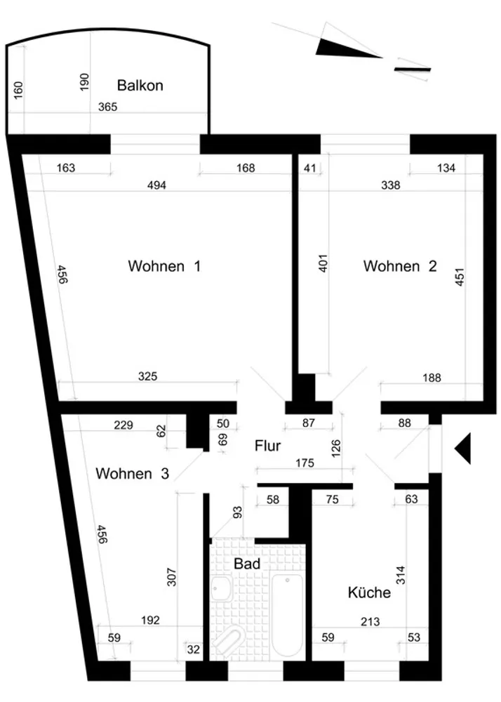 3 Zimmer Wohnung mit 61 m² in Magdeburg – Bild 2