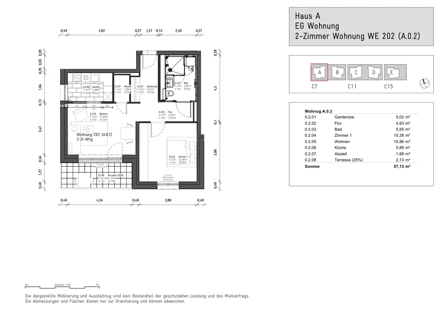 2 Zimmer Wohnung mit 58 m² in Darmstadt – Bild 12