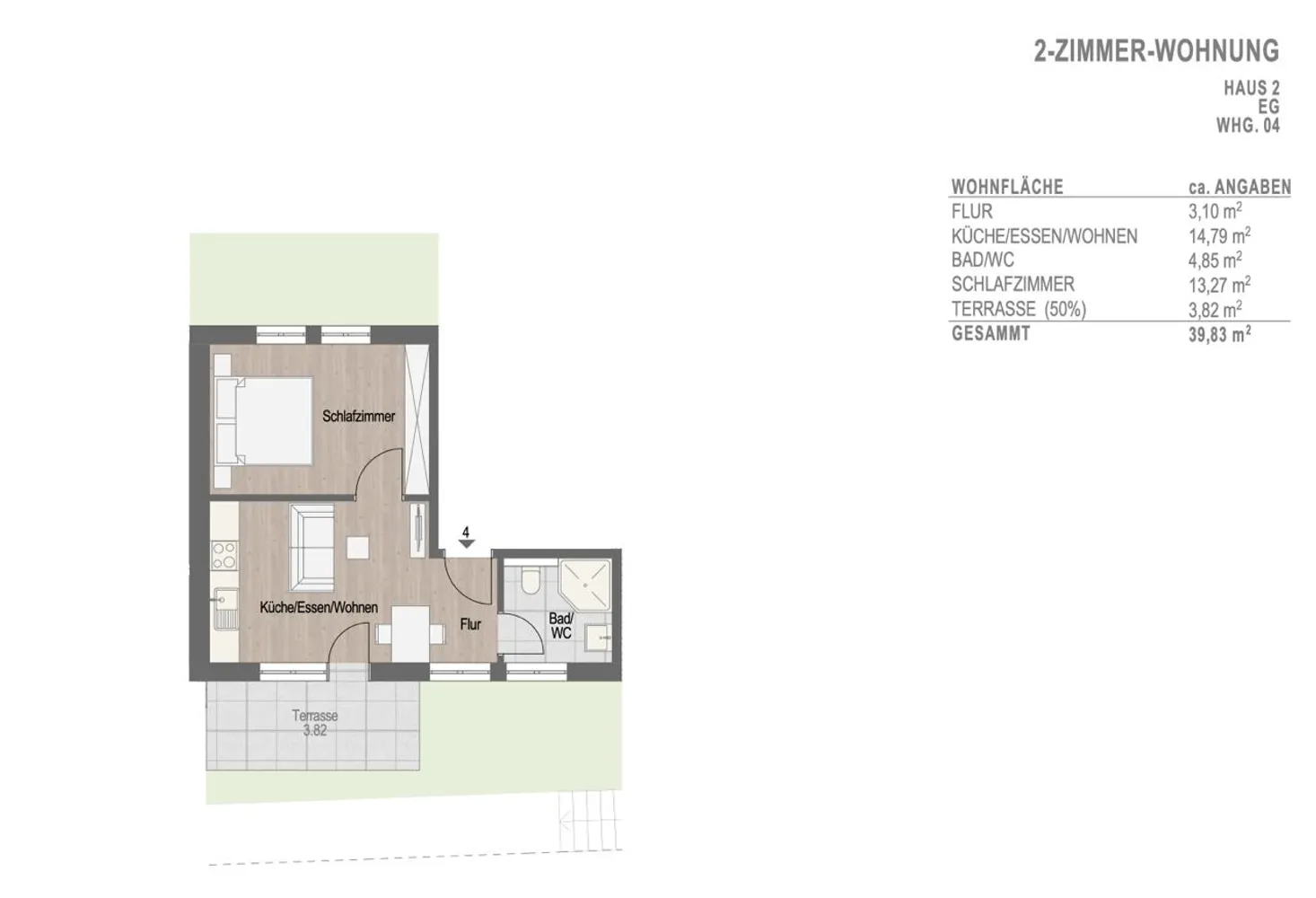 2 room apartment with 40 m² in Frankfurt am Main – Photo 2