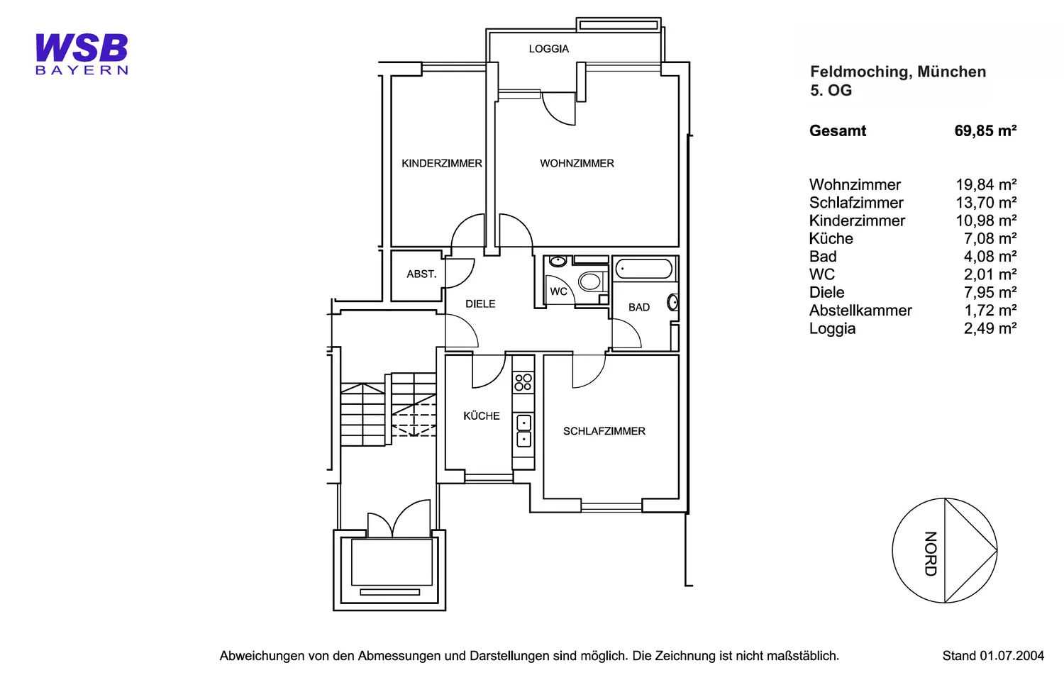 3 room apartment with 70 m² in Munich – Photo 1