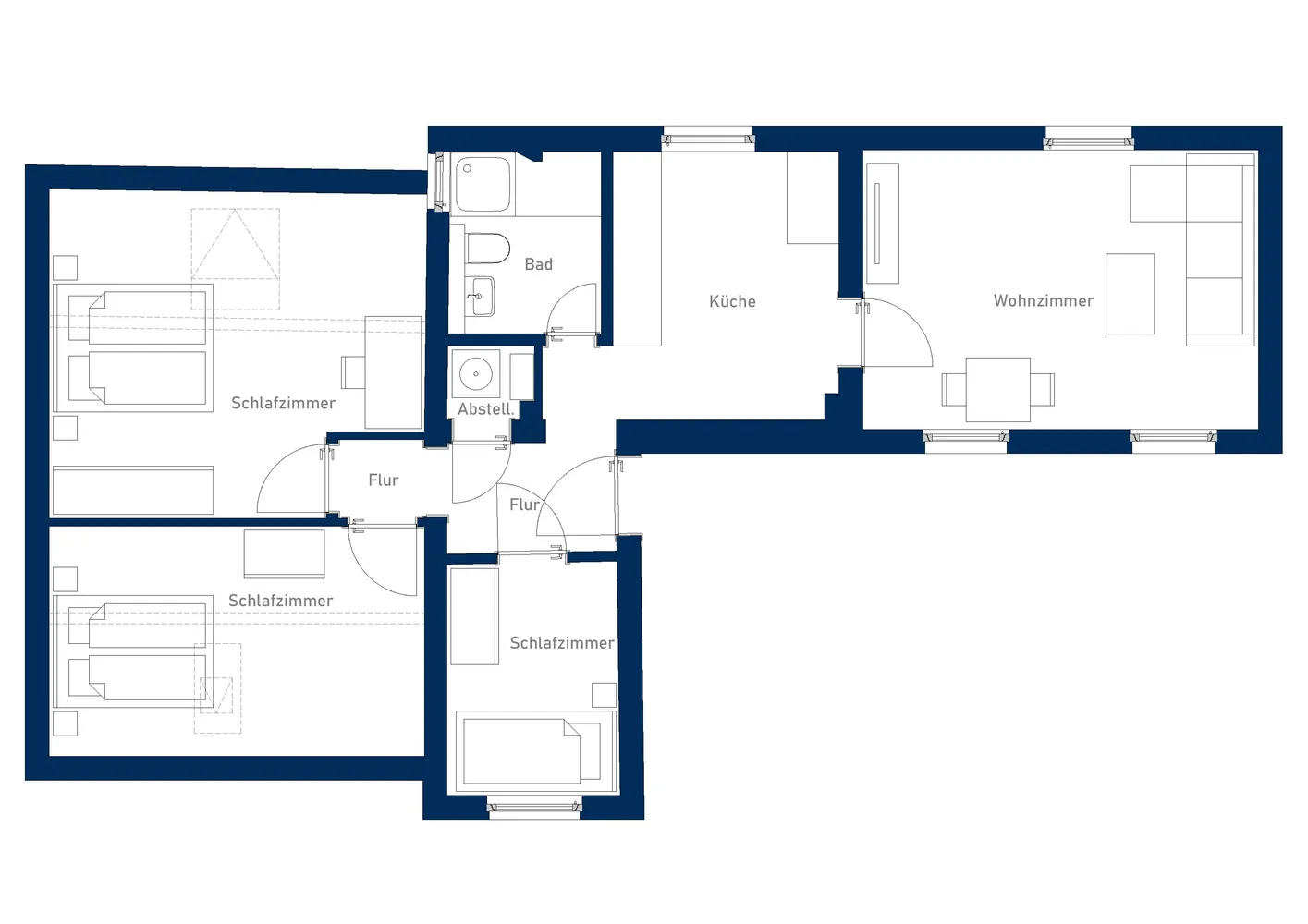 4 Zimmer Wohnung mit 64 m² in Mönchengladbach – Bild 5