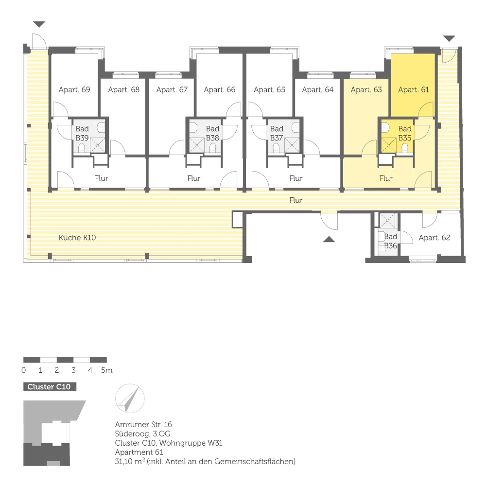 1 Zimmer Wohnung mit 31 m² in Berlin – Bild 6