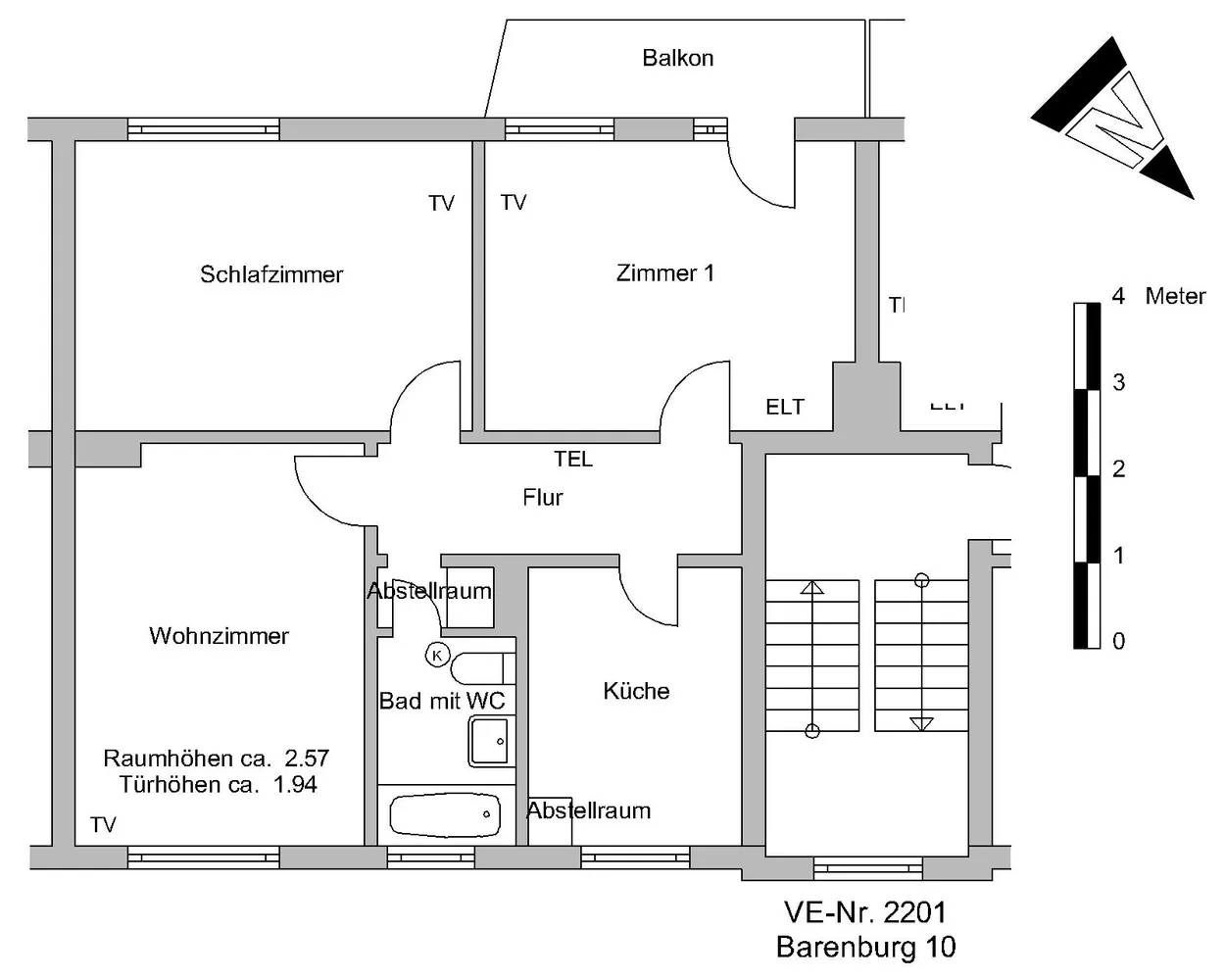3 Zimmer Wohnung mit 66 m² in Bremen – Bild 2