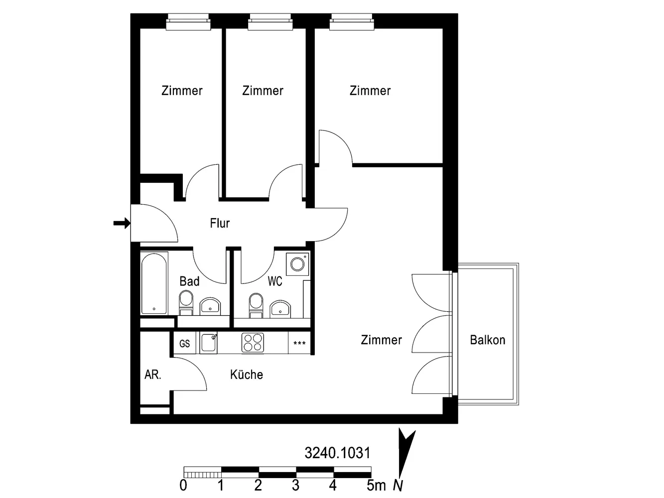 4 room apartment with 83 m² in Berlin – Photo 3