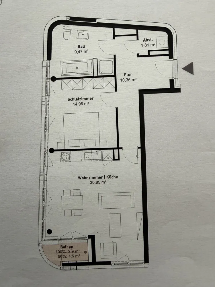 2 room apartment with 71 m² in Berlin – Photo 2