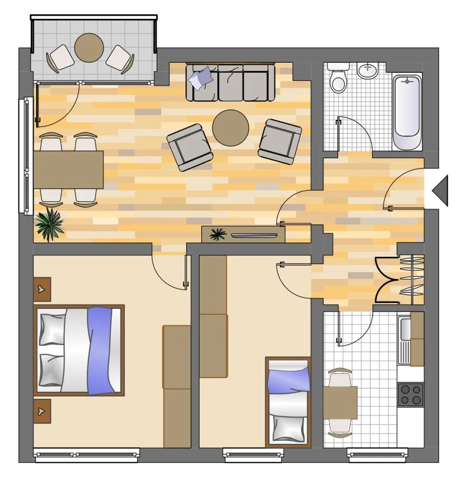 3 Zimmer Wohnung mit 66 m² in Velbert – Bild 4