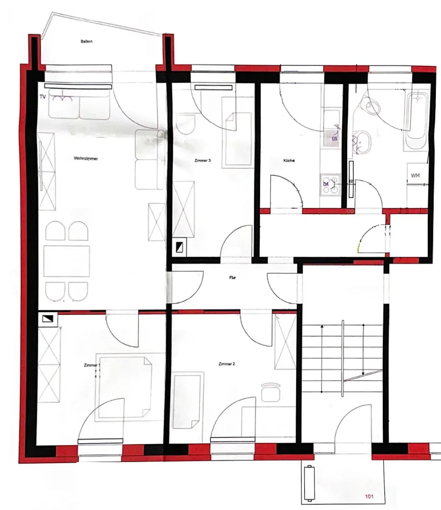 4 room apartment with 80 m² in Gotha – Photo 6
