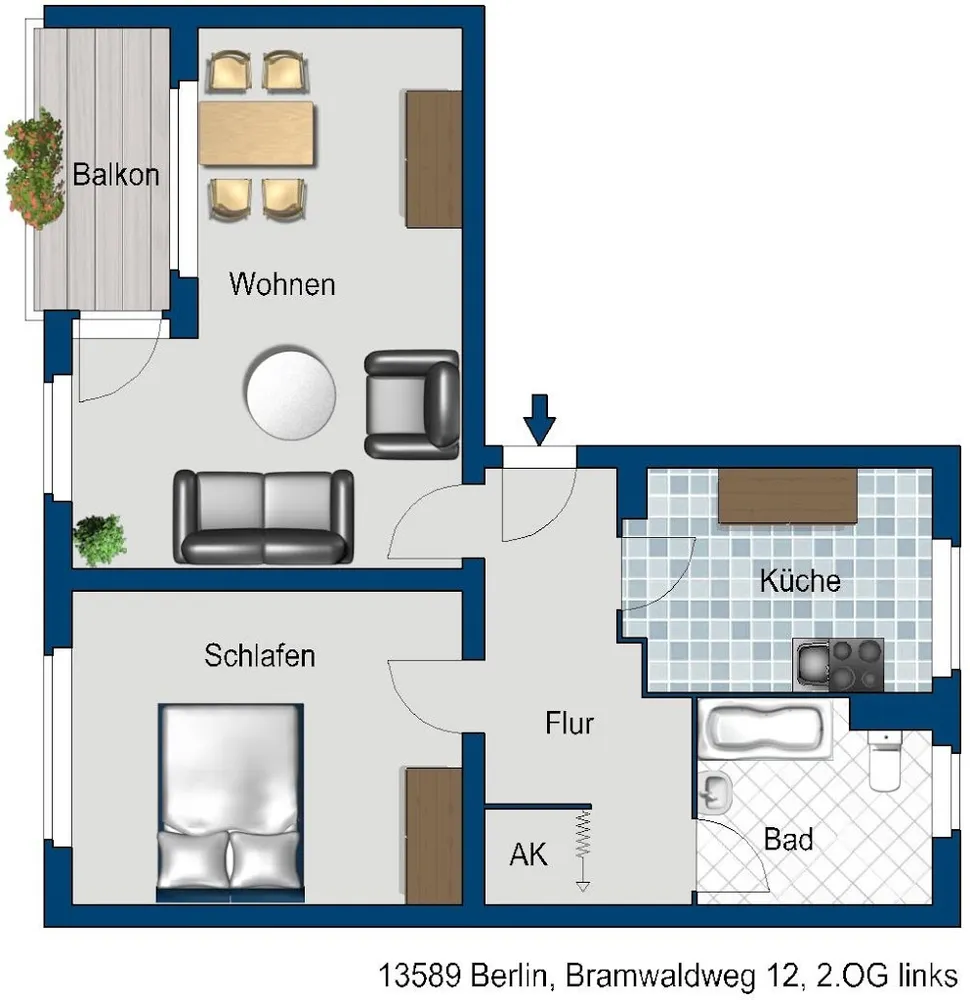 2 room apartment with 58 m² in Berlin – Photo 9