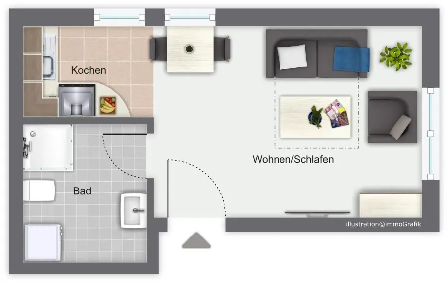 2 Zimmer Wohnung mit 24 m² in Karlsruhe – Bild 5