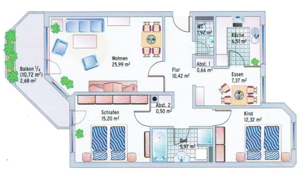 4 Zimmer Wohnung mit 90 m² in Fürth – Bild 9