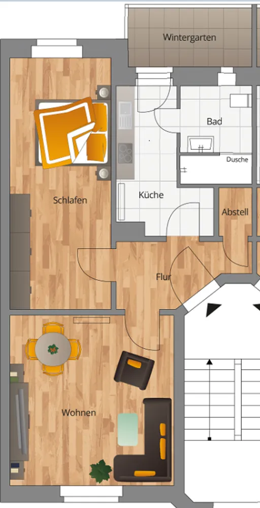2 room apartment with 52 m² in Leipzig – Photo 2