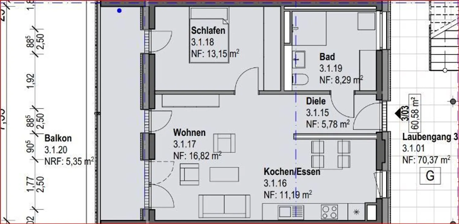 3 room apartment with 61 m² in Biberach an der Riß – Photo 7