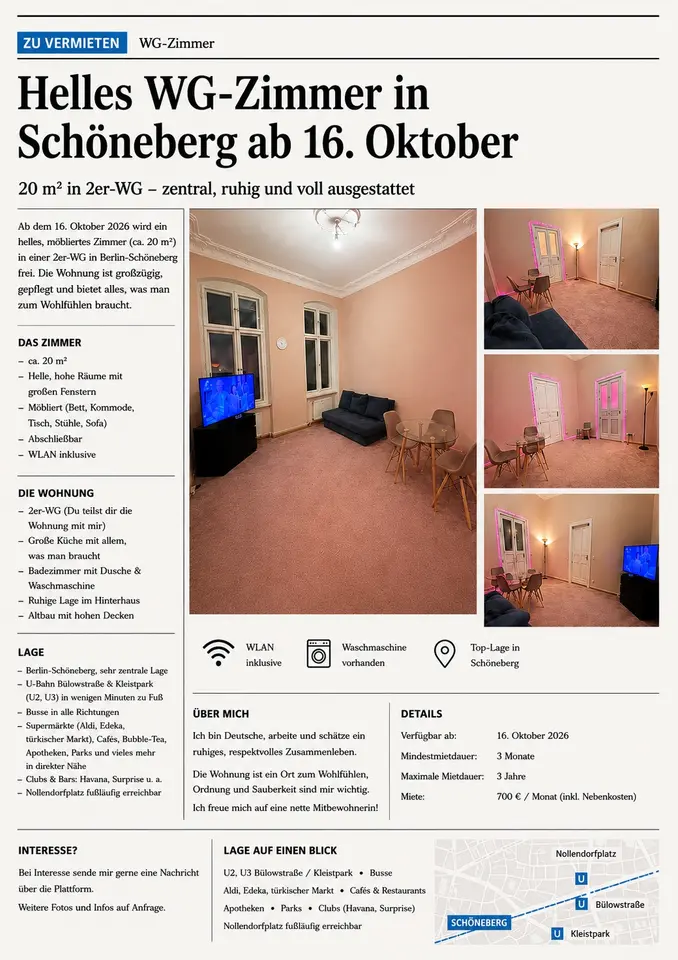 WG-Zimmer mit 25 m² in Berlin – Bild 6