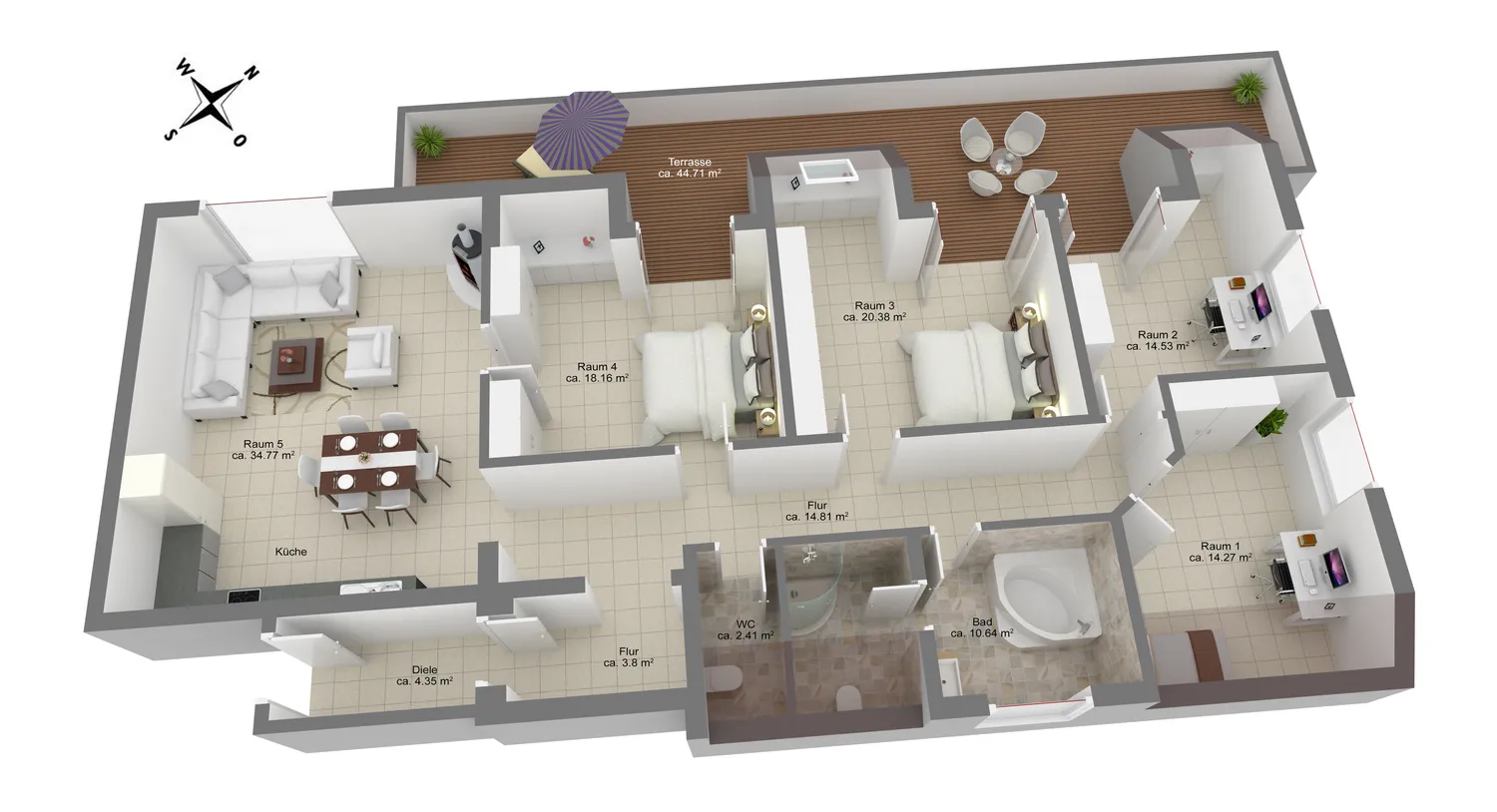5 Zimmer Wohnung mit 149 m² in Berlin – Bild 1