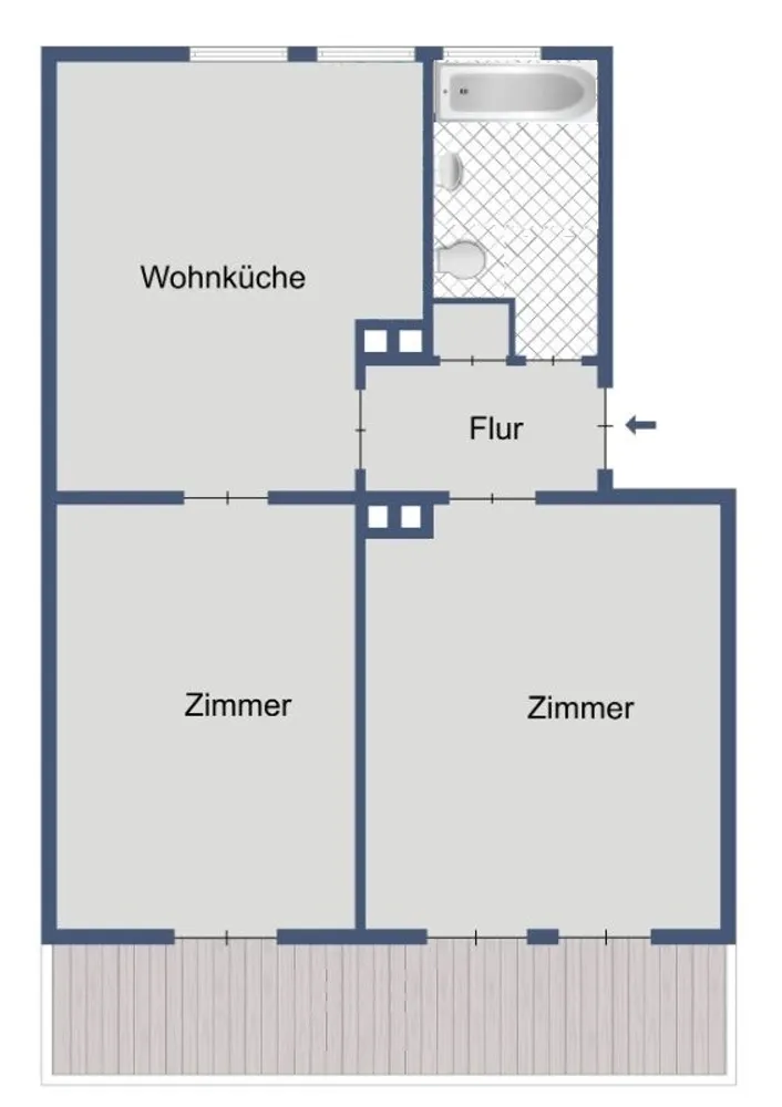 2 Zimmer Wohnung mit 51 m² in Kassel – Bild 2
