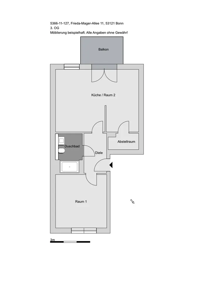 2 Zimmer Wohnung mit 60 m² in Bonn – Bild 6