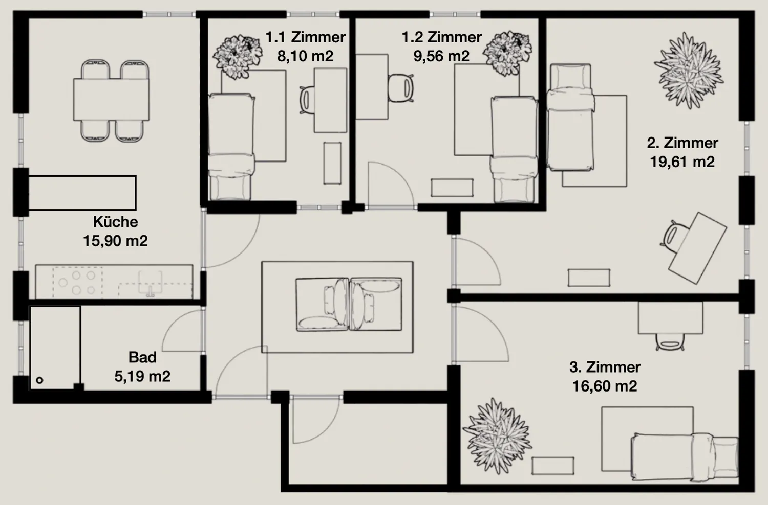 3 Zimmer Wohnung mit 90 m² in Hannover – Bild 2