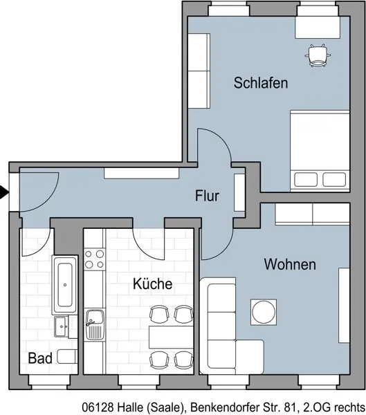 2 Zimmer Wohnung mit 57 m² in Halle (Saale) – Bild 5