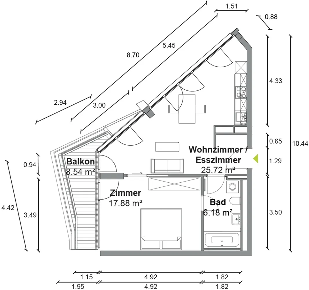 2 Zimmer Wohnung mit 54 m² in Berlin – Bild 7