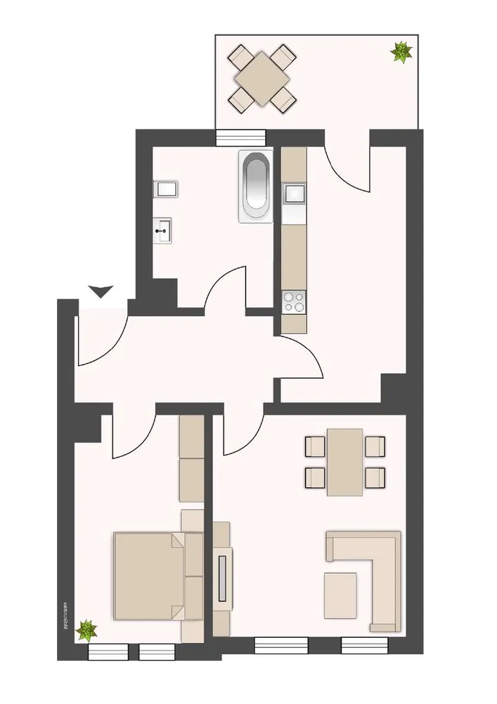 2 Zimmer Wohnung mit 51 m² in Leipzig – Bild 2