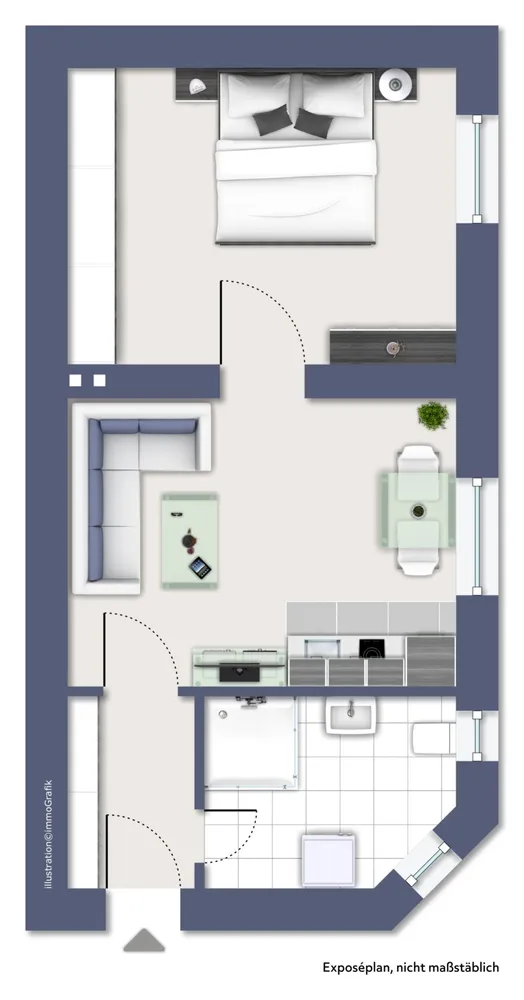 2 room apartment with 41 m² in Düsseldorf – Photo 6