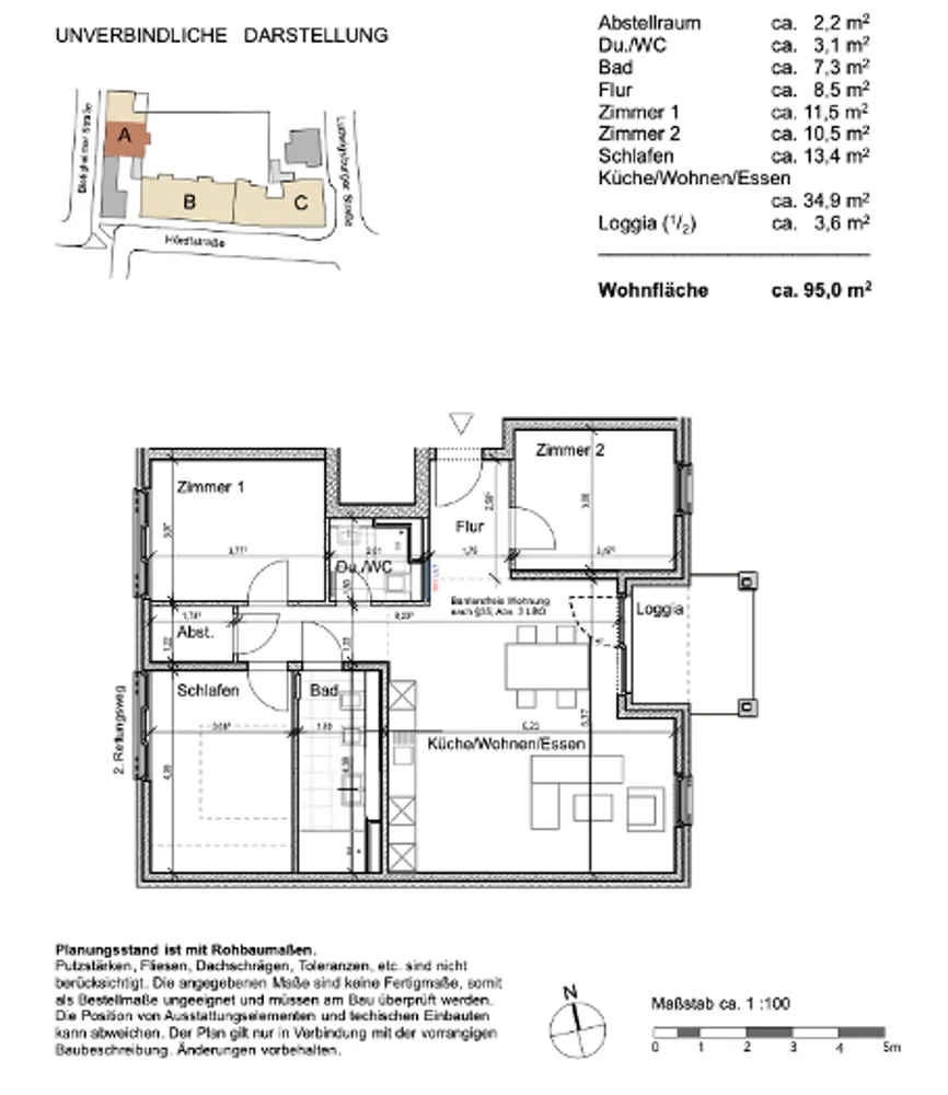4 Zimmer Wohnung mit 95 m² in Stuttgart – Bild 2