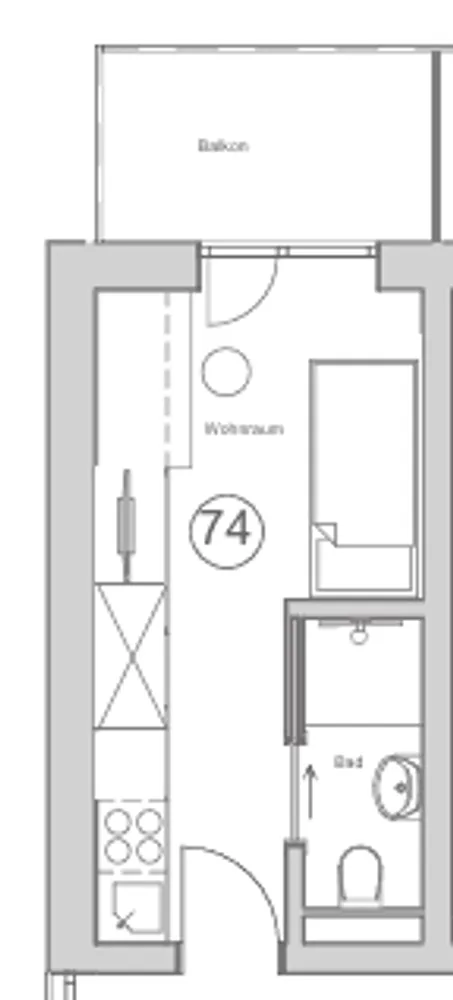1 Zimmer Wohnung mit 17 m² in Stuttgart – Bild 4