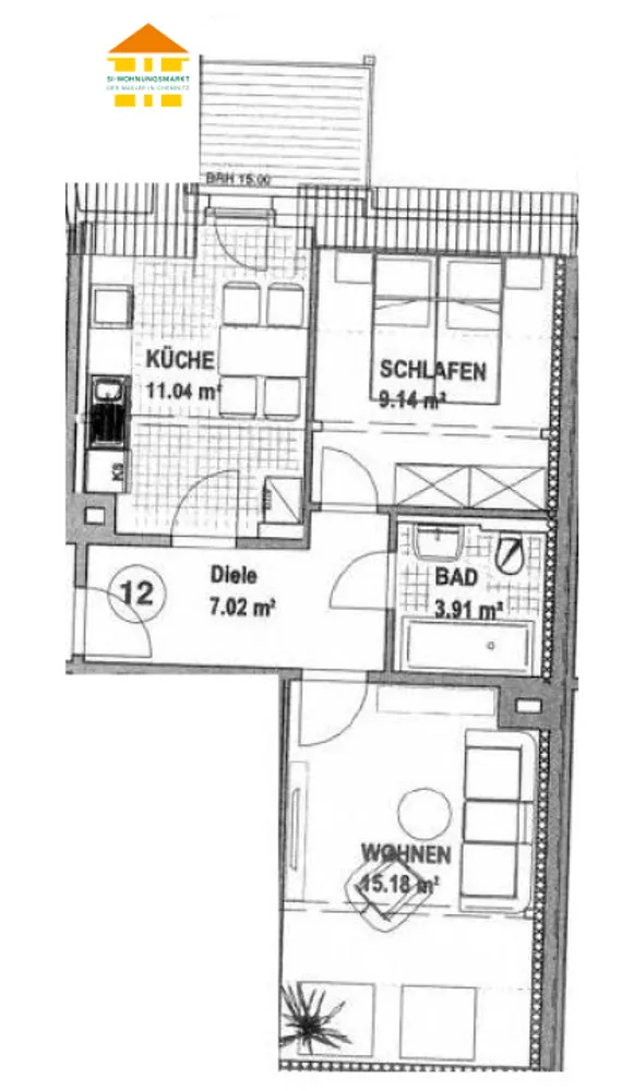 2 Zimmer Wohnung mit 48 m² in Chemnitz – Bild 4