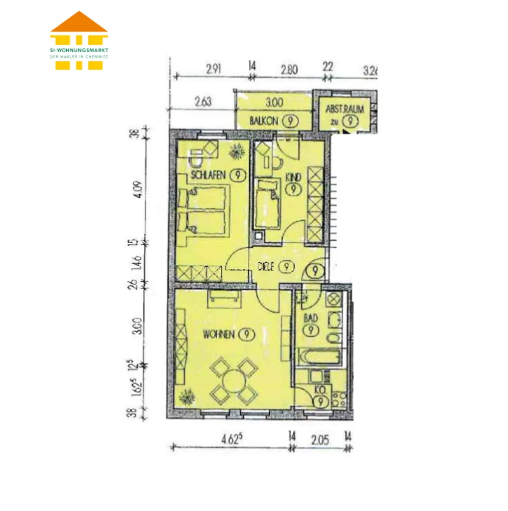 3 Zimmer Wohnung mit 69 m² in Chemnitz – Bild 10