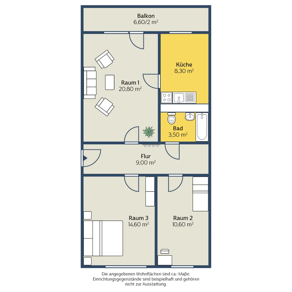 3 Zimmer Wohnung mit 70 m² in Leipzig – Bild 8